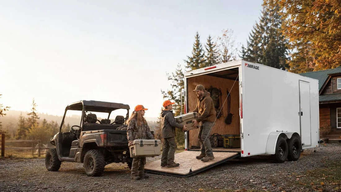 mirage-2 Loading a UTV into a Mirage XPO enclosed trailer